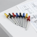 Colored Aluminum Rebite Blue/Yellow Dome Head DIN7337 Open Type Blind Rivet 5/16 3/16 Flat Head pop Rivets Aluminium Remaches