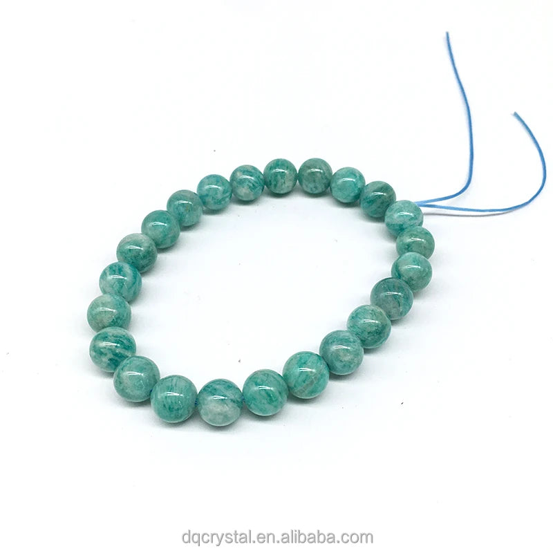 Wholesale Popular Natural Crystal 8mm Amazonite Bracelet Gemstone Green Stretchy Bracelet for Women Gift
