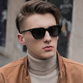 DOISYER 2022 Men's Unisex TR90 Ultralight Blue Pink Gray Sunglasses New Fashion Small Square Polarized Made Tac for Driving
