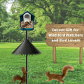 2025 Upgraded Eco-friendly PVC Squirrel-Proof Baffle Bird Feeder Poles Outdoor Wrap Pole Mount Guard Black 18-Inch Bird Feeders