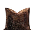 TiffHome Brown Leopard Print Velvet Throw Pillow Luxury Soft Pillows Cushion Covers Decoration for Sofa Bedroom Living Room
