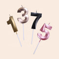 Candle Manufacturers 3D Diamond Shape Happy Birthday Cake Candles Gold Number Candles Numbers