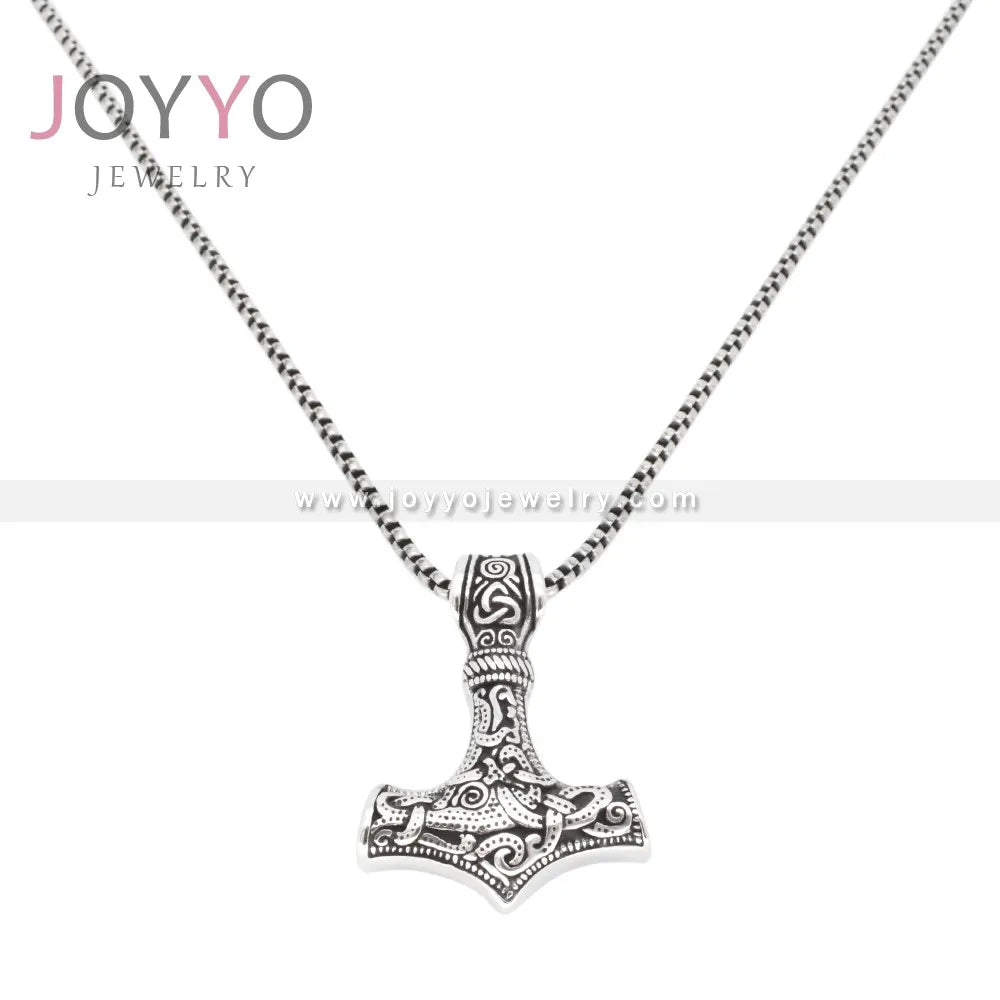 Biker Thor Hammer Pendant Stainless Viking Thor Pendant Punk Para Hombre Charms