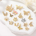 14K Gold Plated Butterfly Charm Jewelry Insect Fairy Cubic Zirconia Butterfly Pendant for Women Ladies Girls Gifts