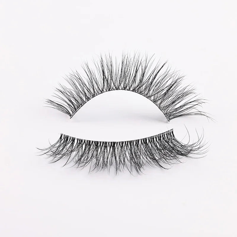 Wholesale Natural Own Brand Invisible Band 3d Faux Mink Lashes Private Label Faux Mink Eyelashes
