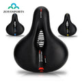 ZOYOSPORTS Comfortable Bike Seat Pu Bicycle Saddle Memory  Leather Soft Bike Cushion with Dual Absorbing Shock Rubber Balls