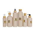 Wholesale Eco-friendly Biodegradable Wheat Straw Plastic Bottle 250ml 300ml 500ml Custom with Flip Cap Liquid Dispenser Cap