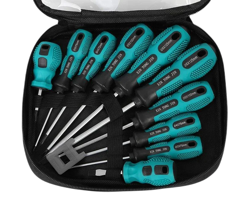 10pcs Phillips Slotted Precision Screwdriver Tool Sets Magnetic Screwdriver with Non-slip Handle