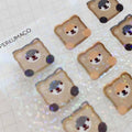 Kawaii Animal Custom Clear Backing Planner Holographic Sticker Sheets