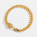 MICCI New Design Wholesale Custom logo 18k Gold Plated Jewelry Women's Stainless Steel Snake Head Charm Bracelets
