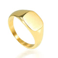 Wholesale Trendy Unisex Solid Gold Plated Stainless Steel Signet Ring Band Chunky Finger Ring for Men Women