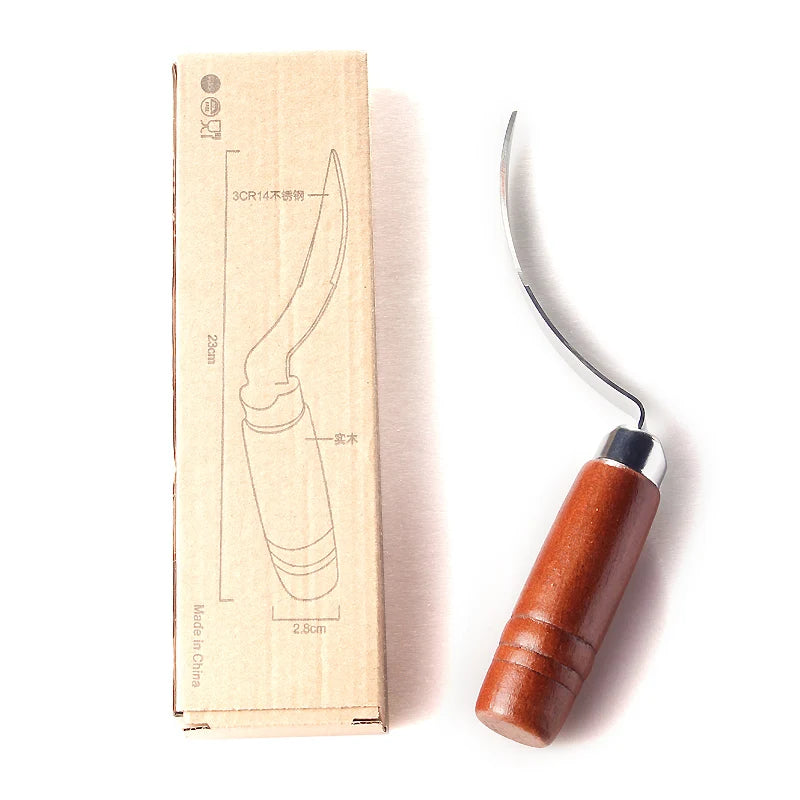 Coconut Opener Kitchen Knife Stainless Steel Half Round Coconut Shell Fresh Remover Arch Stainless Steel Kitchen Knife MegaBDM