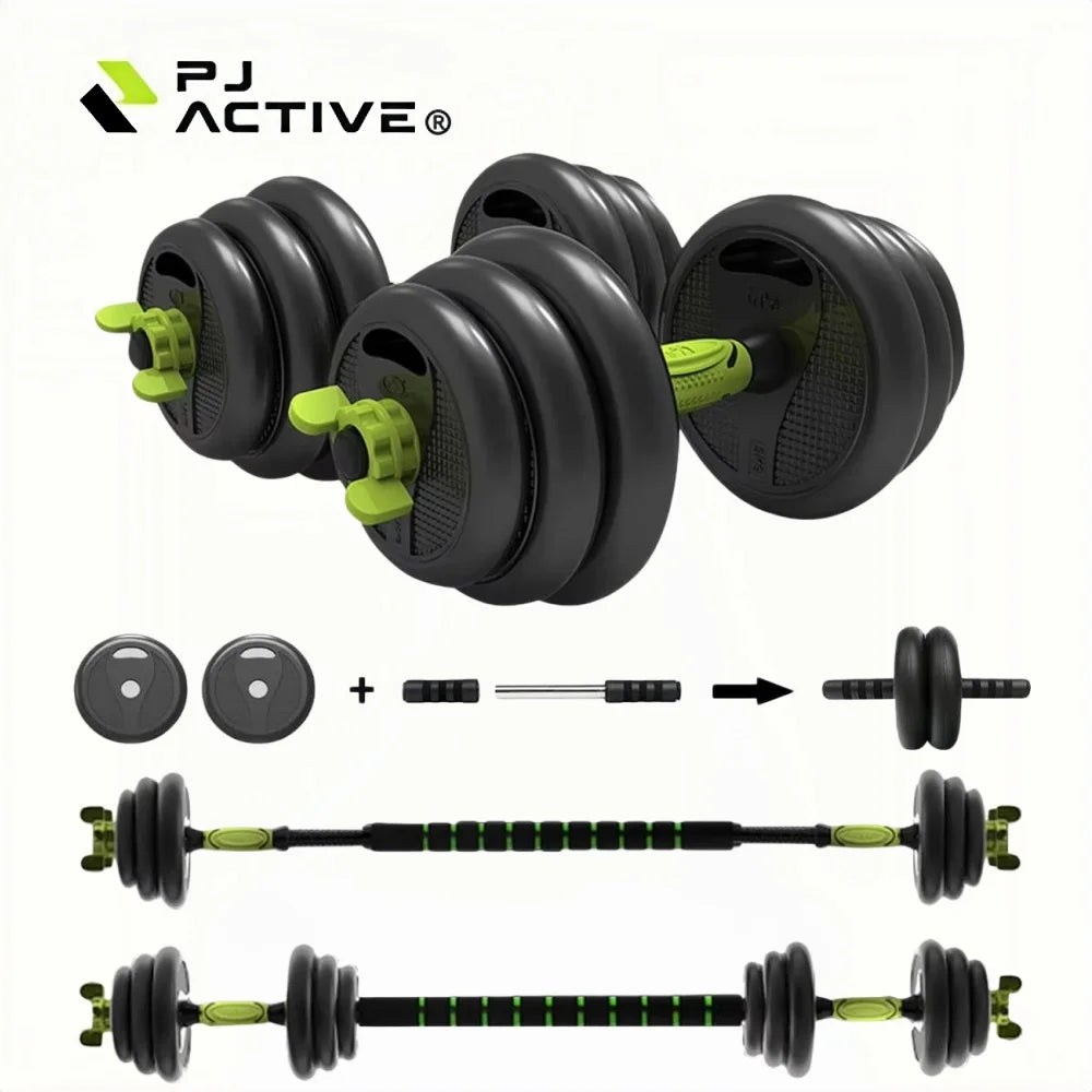 PINJIAN Gym Equipments Rubber Dumbbells Quickly Adjustable Fitness Multi Weight 20kg Dumbbell Set