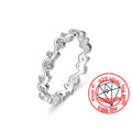 Fine Jewelry Diamond S925 Sterling Silver Platinum Plated Engagement Wedding Rings Women's D Color VVs1 Brilliant Cut Prong
