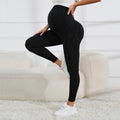 FLW Women's High Waist Soft Yoga Leggings Casual Custom Maternity Pants with Stretch Feature Solid Pattern