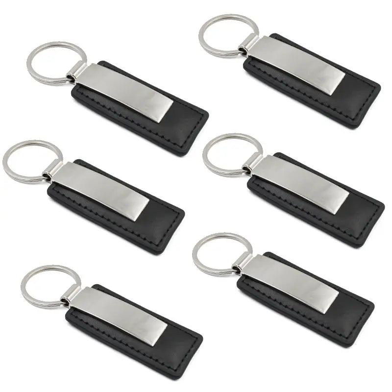 Sublimation Custom Leather Metal Key Chain Braided Blank Luxury Genuine Bulk Pu Faux Real Leather Car Photo Keychain