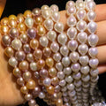 AAAA Wholesale Price AK Pearl 1 Sale Natural Small Size  Baroque Freshwater Drop Shape Pearl Strand for Jewelry Making