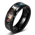 OAHLAN 6mm Green Ablone Tungsten Rings Special Tungsten Couple Ring Third Party Appraisal Wedding Rings Dropshipping