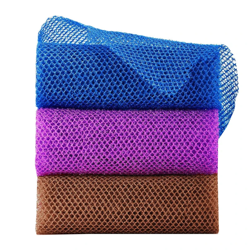 Wholesale Skin Exfoliating Bath Sponge African Long Nylon Back Long Sponge Scrub Mesh Net Body African Net Shower Sponge