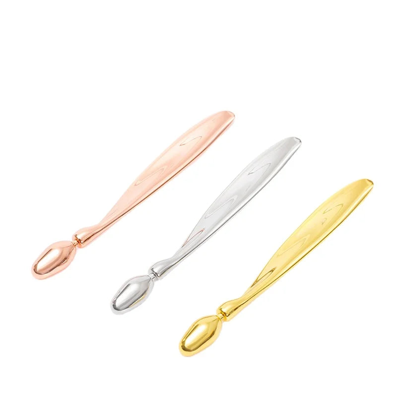 Free Custom logo Eye Cream Applicator Eye Massager Factory Wholesale Makeup Tool Zinc Alloy Skincare Spoon