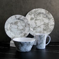 Wholesale 16-Piece Durable Melamine Asian Zen Dinnerware Set Customized Pattern Salad Bowls Plates for Home Hotel Use