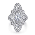 OAHLAN 1.5 Ct  Sterling Silver 925 Rings Women Flower Design Cubic Zircon Engagement Ring Wholesale