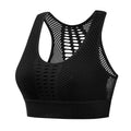 Wholesale Custom Logo Lightweight Breathable Mesh Hollowed Printed Yoga Bra Top Fitness Sports Wear Women Plus Size Four-Way