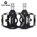West Biking Promend Self Locking Bicycle Pedal Parts Professional Sealed Bearing Pedal Alloy Quto Lock Bike Pedal Bicycle