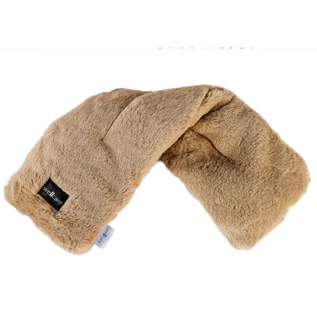 PV Plush Microwavable Heat Wheat Pack Neck Shoulder Body Wrap Lavender Buckwheat Flax Seed Pillow