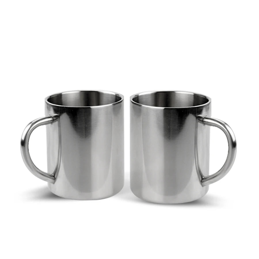 Sublimation Blank 11oz Stainless Steel Mug Customized Logo Travel Camping Cup