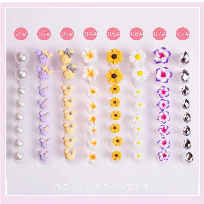 Nail Supplies Wholesale Manicure Silicone Finger Separator Daisy Bauhinia Rhinestone Pearl Nail Art Toe Separator