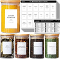 Custom Preprinted Sheet Minimalist Removable Kitchen Spices Jar Name Waterproof Vinyl Pantry Sticker Label for Organization