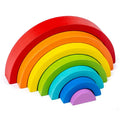 Wooden Rainbow Stacker Wooden Rainbow Blocks Wooden Stacking Toys Montessori Educational Toy for Kids Baby Toys
