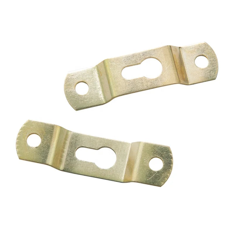 Zinc Plated Iron Medium Keyhole Springlock Hanging Hooks Wall Mount Picture Frame Hangers for Artwork Photo Wall Display