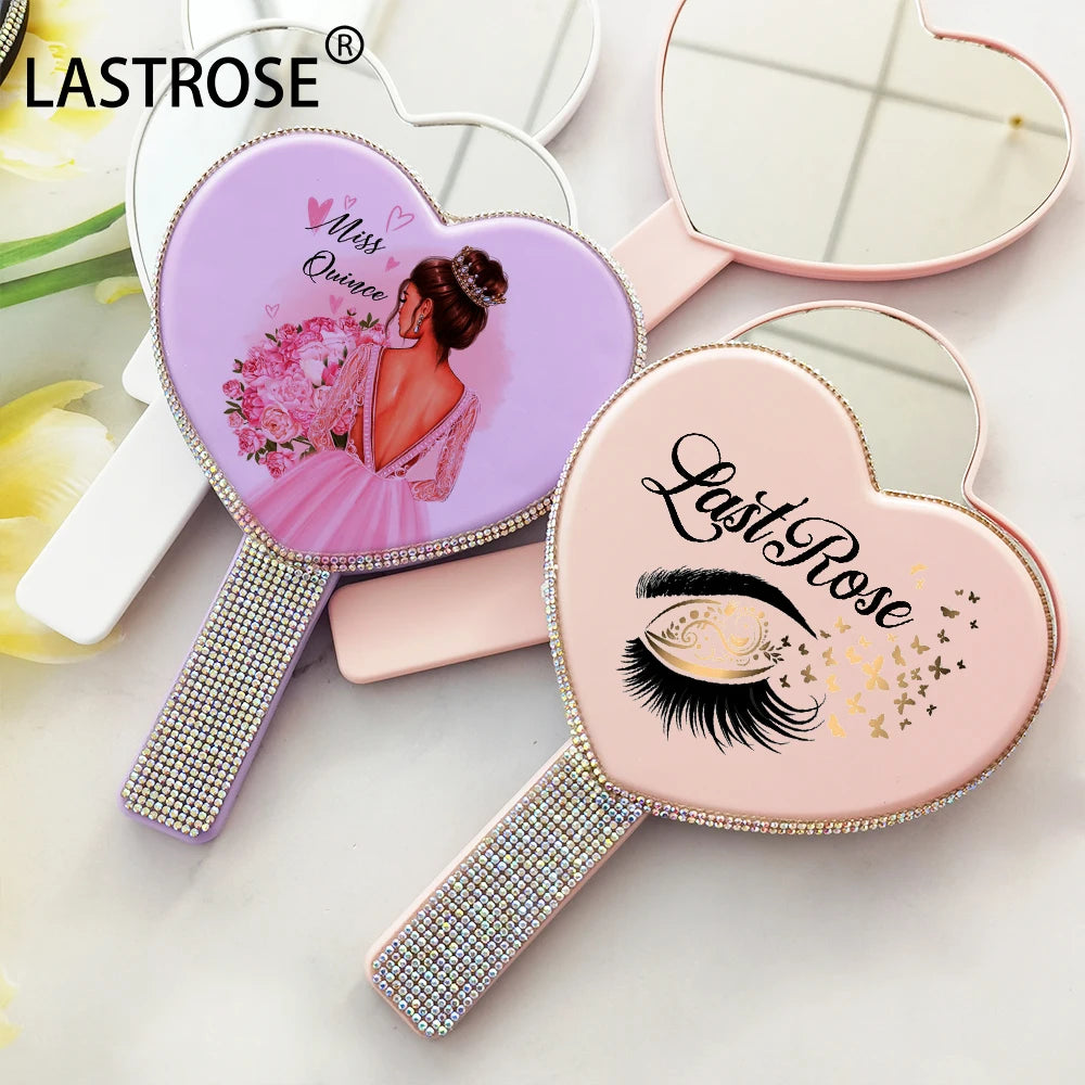 Women's Portable Travel Compact Handheld Makeup Mirror Private Label LOGO Personalized Cosmetic Mirror