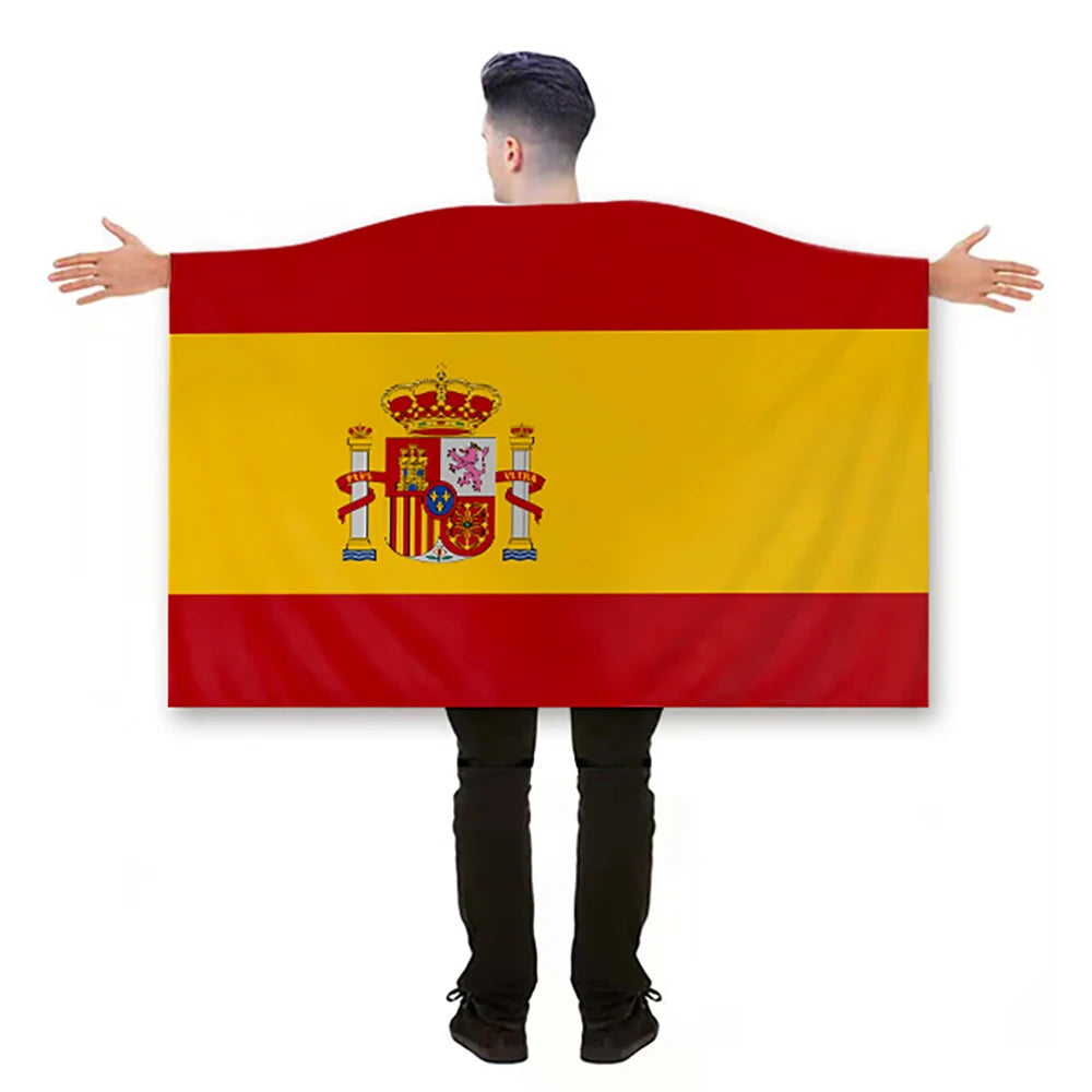 Promotional Product Factory Wholesale Cheap Spain Cape Flag 100%polyester Double-side Custom Spain Cape Flag