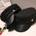 Girls French Adjustable Cool Tactical Gorras Lady Autumn Winter Women Pu Leather Newsboy Beret Cap Hat