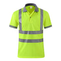 Custom Logo Quick Dry High Visibility Safety T-shirt Reflective Fluorescent Yellow Orange Short Sleeve T-shirt