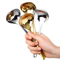 Wholesale Custom Stainless Steel Korean Golden Asian Japanese Large Serving Soup Spoon Kids Gold Leaky Adult Soup Drinking Spoon