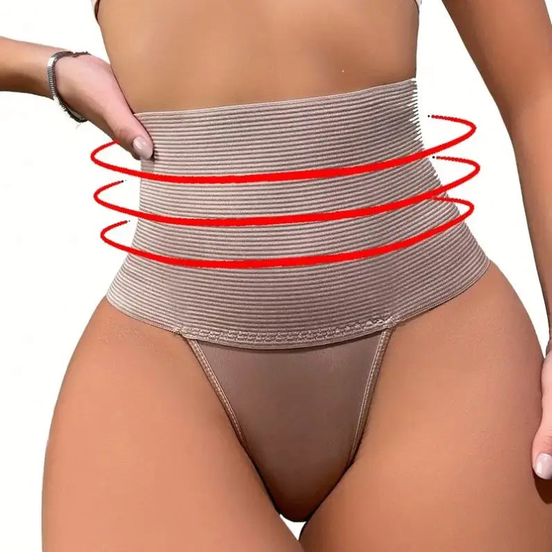 Custom Women High Waist Control Panties Breathable Comfy Elastic Intimates Shapewear Thongs Women's Lingerie Underwear