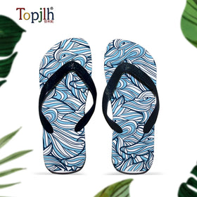 Topjlh Hot Sale Sublimation Custom Logo Flip Flops Summer Beach Rubber Flip Flops