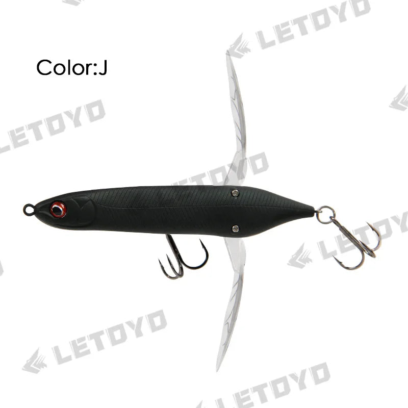 TopWater Dragonfly Lures 80mm 6.5g Insect Bait Tractor Floating Wave Climbing Freshwater Screw Propeller Popper Fishing Lures
