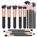 Professional 16Pcs Rose Gold Makeup Brush Set Premium Synthetic Foundation Blush Makeup Brush Eye Shadow Groove Makeup Tool