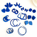 New Arrival Trendy Exaggerated Earrings Temperament Flocking Stud Earrings Klein Blue Earrings Gifts for Women