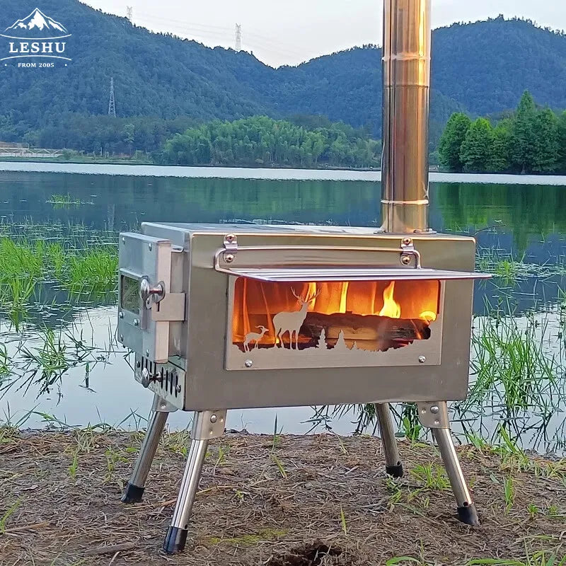 Solo Fire Pit Pellet Camping High Pressure Camp Patio Propane C Outdoor Mini Portable Camping Wood Stove Folding