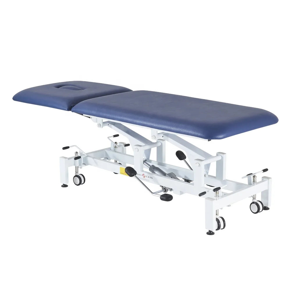 Manual Examination Couch Hydraulic Pump Treatment Physiotherapy Table 2 Section Chiropractic Couch Hydraulic Massage Table