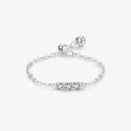 Ailmay 925 Sterling Silver Minimalist Geometric Zircon Adjustable Link Chain Rings for Women Engagement Party Fine Jewelry Gifts