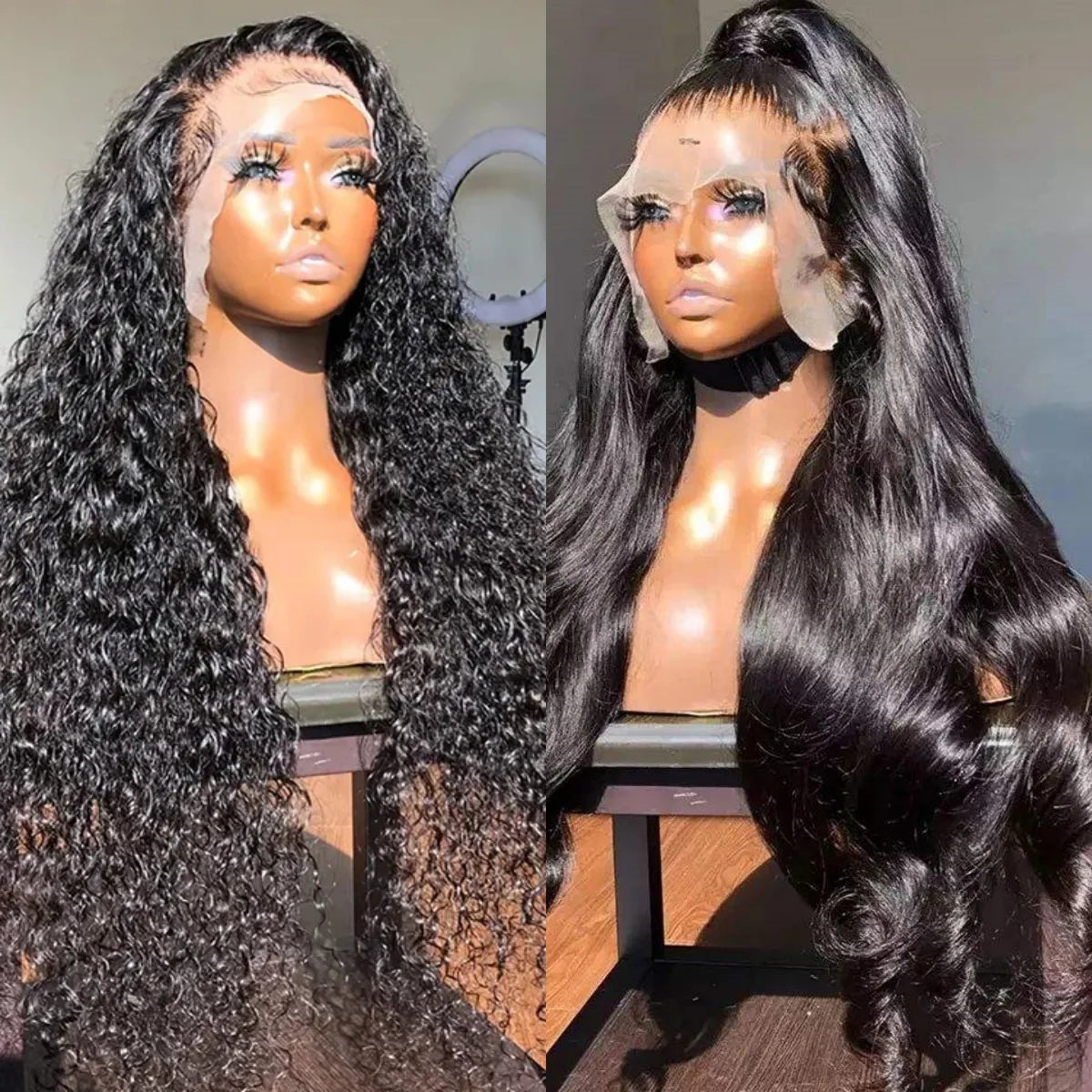 Pre Plucked Raw Indian Hair HD Lace Front WigVirgin Cuticle Aligned 100% Glueless Full Lace Human Hair Wig for Black Women