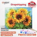 Orfon Factory Dropshipping DIY Paint by Numbers Kit - Bright Sunflower Bouquet Art Home Decor Craft Supplies Painting by Numbers