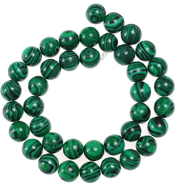 4681012MM Green Malachite Smooth Gemstone Beads for Jewelry Making DIY Gifts Family Friends Crystal Lampwork Glass Beads